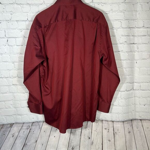 ETON Shirt Mens Ganghester Button Up Long Sleeve Sweden Cotton 43 17 Red - Picture 5 of 6